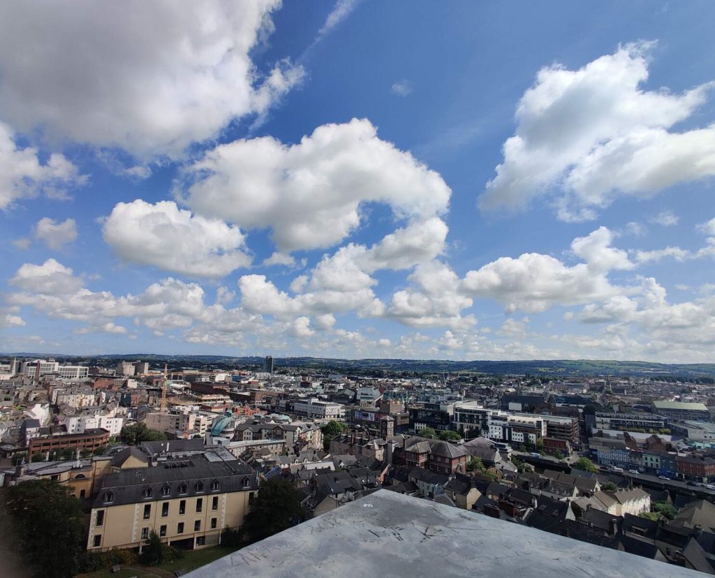 View from Top of St Anne's Church, Shandon Bells. Courtesy Eileen Coffey